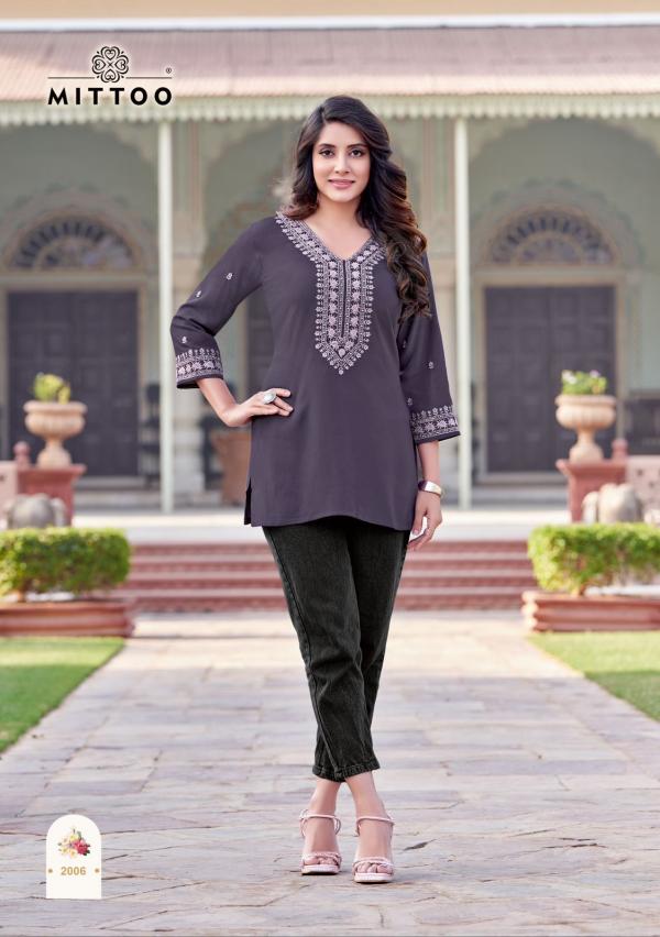 Mittoo Charmi Rayon Western Short Top Collection